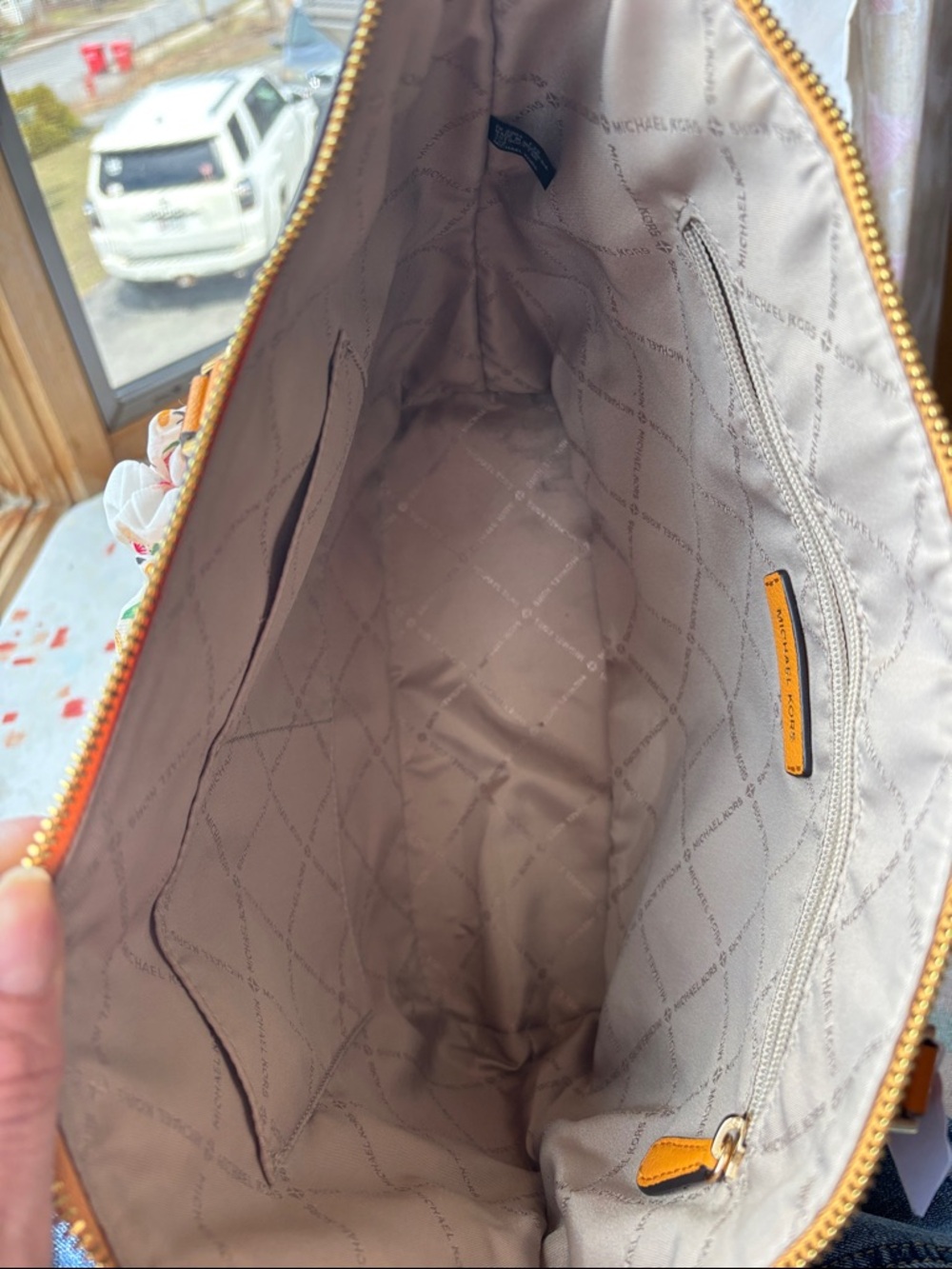 Michael Kors Mustard Yellow Signature Tote - Picture 11 of 13